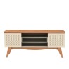Mueble TV LIZ, blanco roto y coral