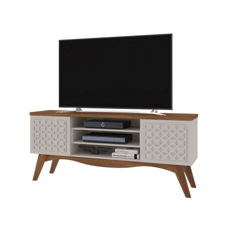 Mueble TV LIZ, blanco roto y matte