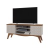 Mueble TV LIZ, blanco roto y matte