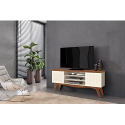 Mueble TV LIZ, blanco roto y matte