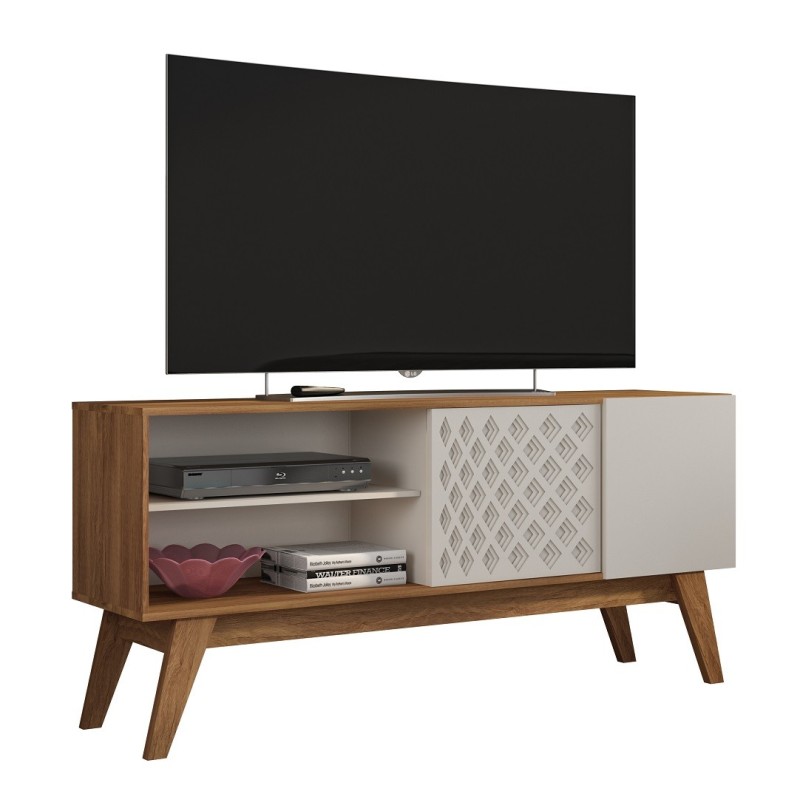 Mueble TV PREMIUM, matte y blanco roto
