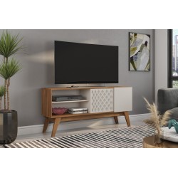 Mueble TV PREMIUM, matte y blanco roto