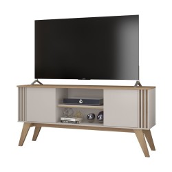 Mueble TV VITTA, blanco roto y cedro