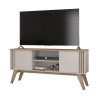 Mueble TV VITTA, blanco roto y cedro