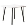 Mesa YAN, metal negro, tapa MDP blanca