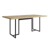 Mesa PRIME 40, metal negro, tapa MDP color natural