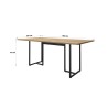 Mesa PRIME 25, metal negro, tapa MDP color avellana