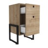 Cajonera WOLLY, multiusos, metal negro, 2 cajones