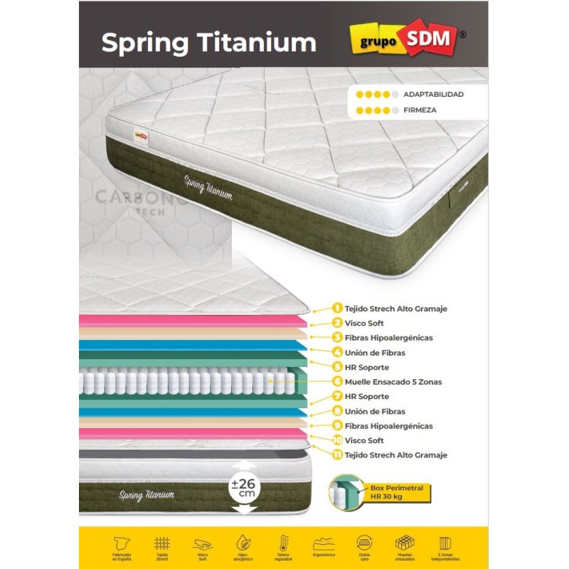 Colchón SPRING TITANIUM SDM