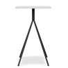 Mesa alta BISTRÓ, metal negro, tapa de MDP color blanco