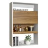 Armario SPAIN, multiusos, alto, MDP blanco y miel