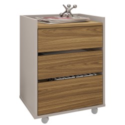 Cajonera STUDIO, ruedas, 3 cajones, guías metálicas