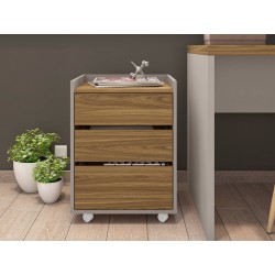 Cajonera STUDIO, ruedas, 3 cajones, guías metálicas