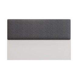 Cabecero tapizado UNI 160, MDP blanco, tejido chumbo