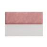 Cabecero tapizado UNI 160, MDP blanco, tejido velvet rosa