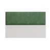 Cabecero tapizado UNI 160, MDP blanco, tejido velvet verde