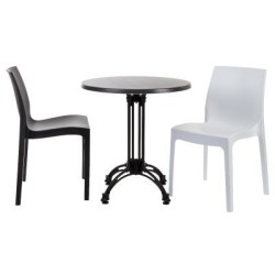 Base de mesa EIFFEL NEW-4, aluminio, 4 pies, negra