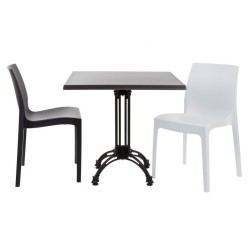 Base de mesa EIFFEL NEW-4, aluminio, 4 pies, negra