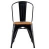 Silla TOL EK WOOD, acero, negra