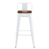 Taburete TOL R1 EK WOOD, acero, blanco