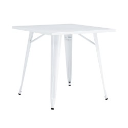 Mesa TOL EK LIMITED, acero, blanca