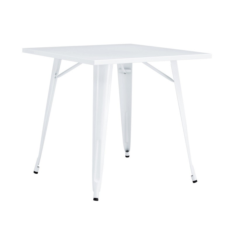 Mesa TOL EK LIMITED, acero, blanca