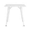 Mesa TOL EK LIMITED, acero, blanca