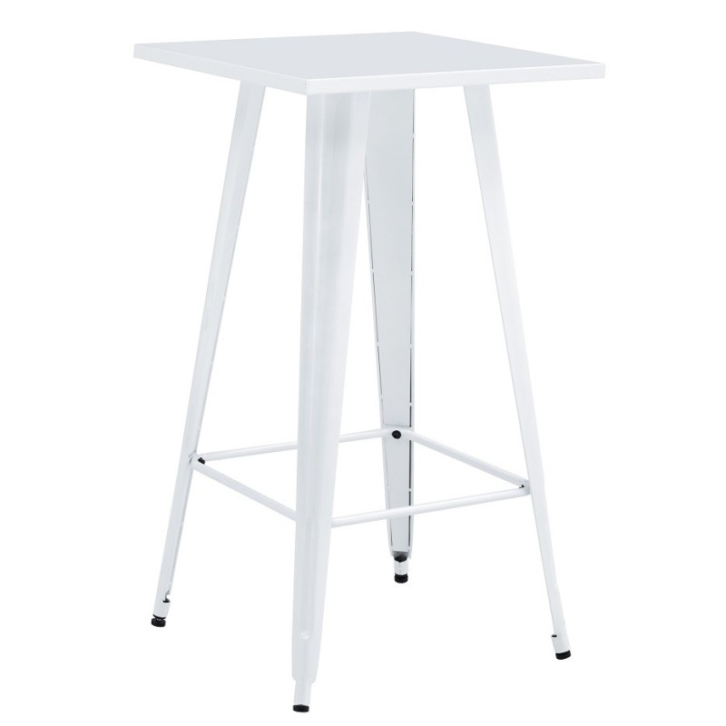 Mesa alta TOL EK LIMITED, acero, blanca