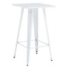 Mesa alta TOL EK LIMITED, acero, blanca