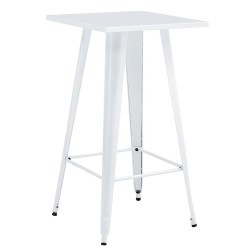 Mesa alta TOL EK LIMITED, acero, blanca