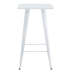 Mesa alta TOL EK LIMITED, acero, blanca