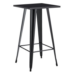 Mesa alta TOL EK LIMITED, acero, negra