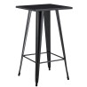 Mesa alta TOL EK LIMITED, acero, negra