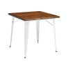 Mesa TOL EK WOOD, acero, madera, blanca