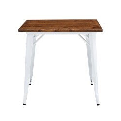 Mesa TOL EK WOOD, acero, madera, blanca