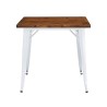 Mesa TOL EK WOOD, acero, madera, blanca