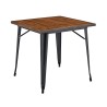 Mesa TOL EK WOOD, acero, madera, negra