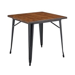 Mesa TOL EK WOOD, acero, madera, negra