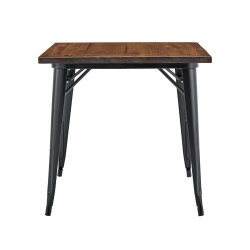 Mesa TOL EK WOOD, acero, madera, negra