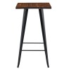 Mesa alta TOL EK WOOD, acero, madera, negra