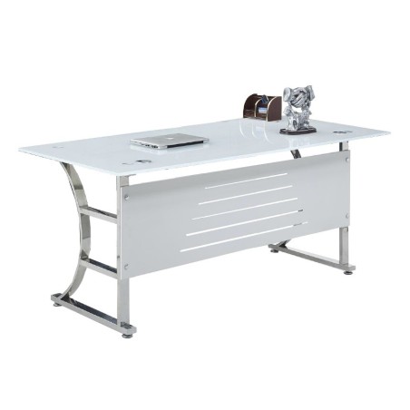Mesa de oficina CADORE, vidrio templado super blanco