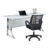 Mesa de oficina CADORE, vidrio templado super blanco