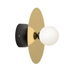 Aplique GRUND, metal dorado y negro