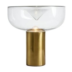 Lámpara HEROLD, sobremesa, metal dorado