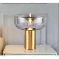 Lámpara HEROLD, sobremesa, metal dorado