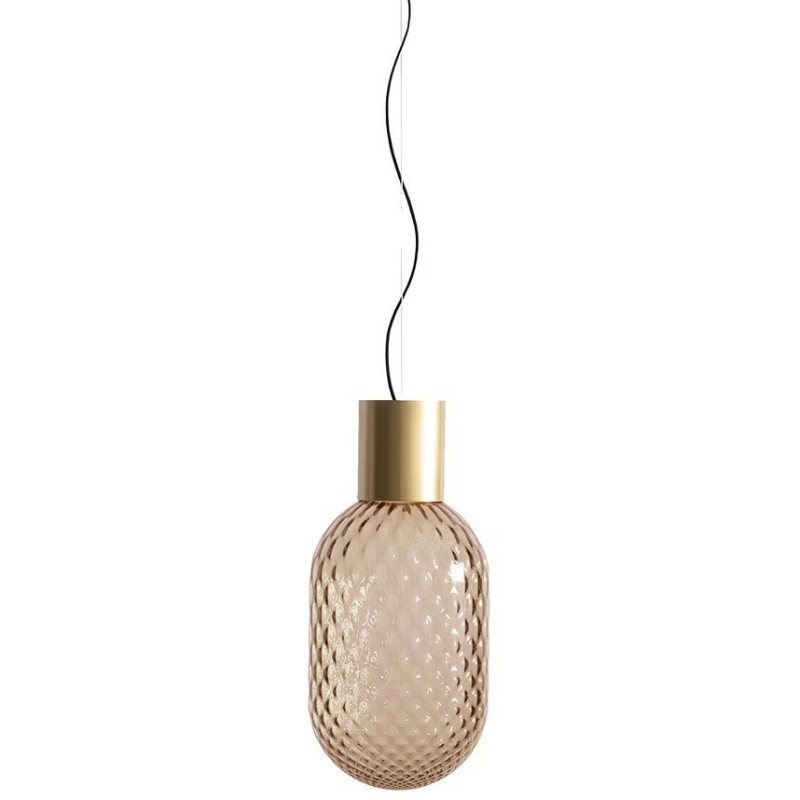 Lámpara GERA COH43, colgante, aluminio, dorada