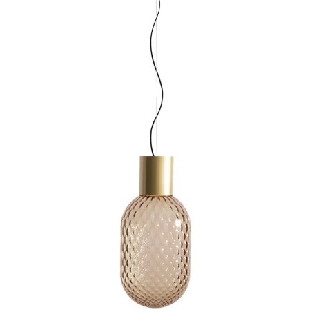Lámpara GERA COH43, colgante, aluminio, dorada