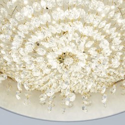 Lámpara JENA BL, colgante, metal, blanca, cristal