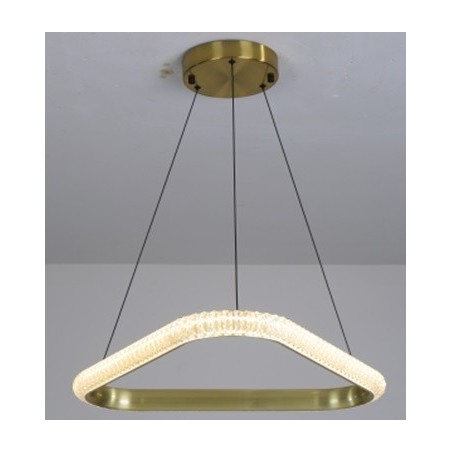 Lámpara BERKA TR60, colgante, aluminio, dorada, acrílico