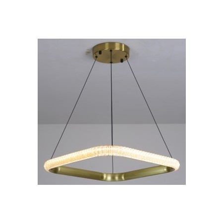 Lámpara BERKA CU60, colgante, aluminio, dorada, acrílico